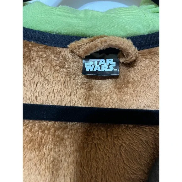Star Wars Yoda Robe Hooded Fleece Brown Green Kids Size 12‎ - Picture 2 of 5
